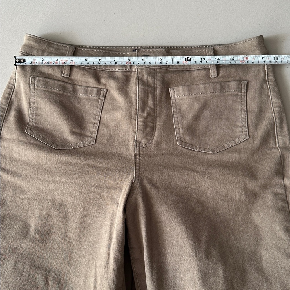 NYDJ Coco High Waist Crop Wide Leg Jeans Saddlewood Brown 12 - Picture 4 of 8